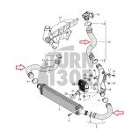 Silikonowy zestaw węży intercoolera do Audi A4 / A5 B8 2.0 TFSI CTS Turbo