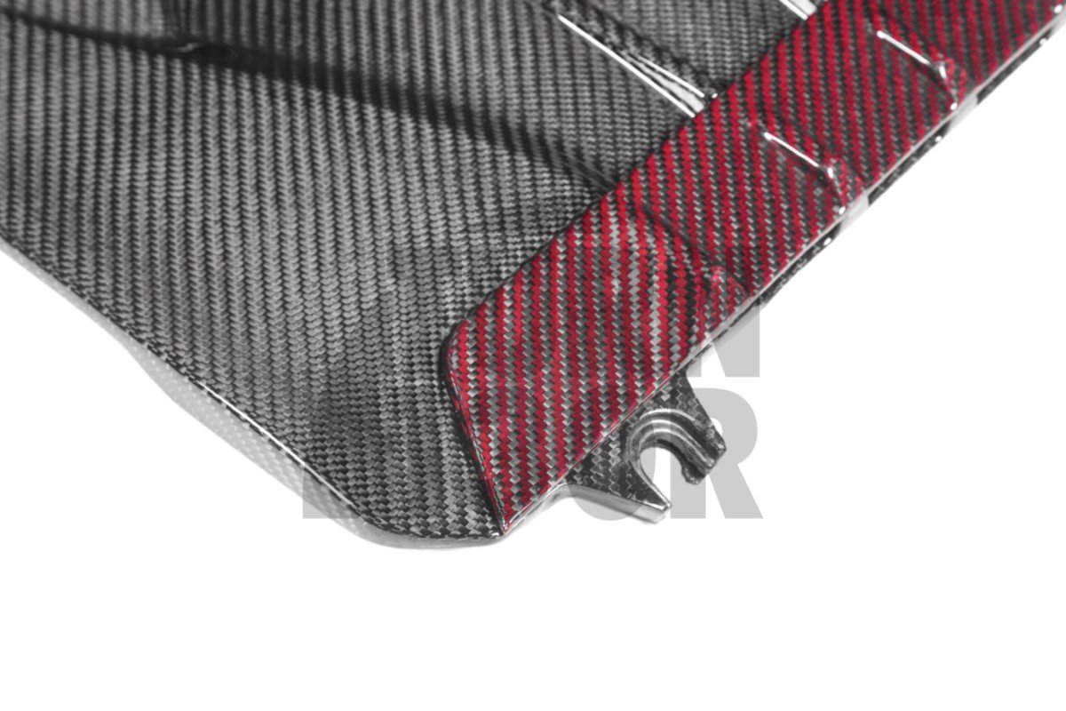 Osłona silnika Eventuri z włókna węglowego / czerwonego kevlaru do Toyota Yaris GR